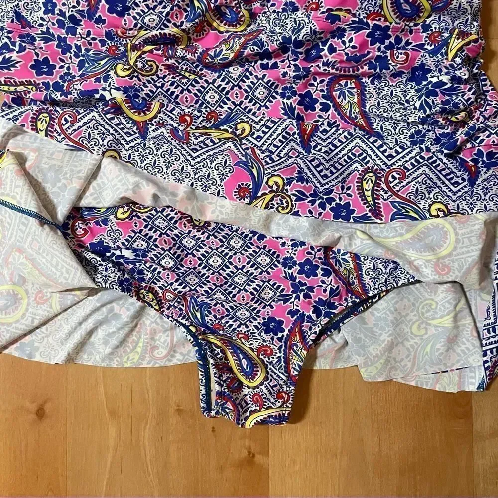 Swimsuits for All  Paisley Swim Dress Size 22